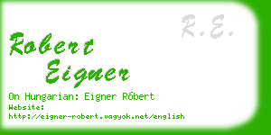 robert eigner business card